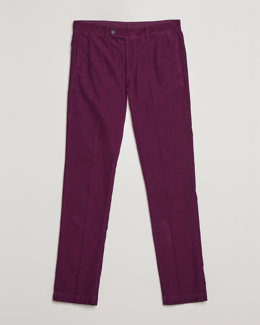 Uomini | Pantaloni | Massimo Alba | Baby Corduroy Trousers Plum