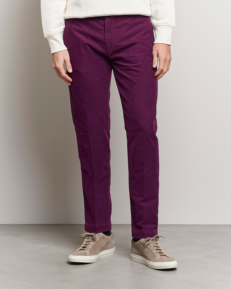Uomini | Pantaloni | Massimo Alba | Baby Corduroy Trousers Plum