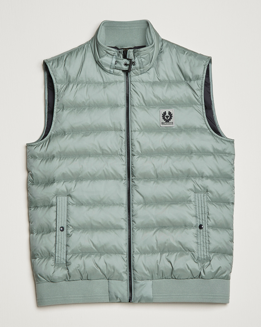 Uomini | Gilet | Belstaff | Circuit Padded Gilet Steel Green