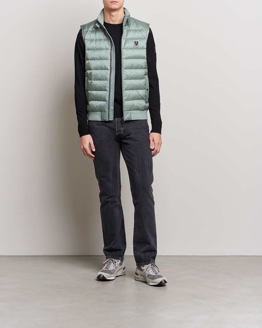 Uomini | Gilet | Belstaff | Circuit Padded Gilet Steel Green