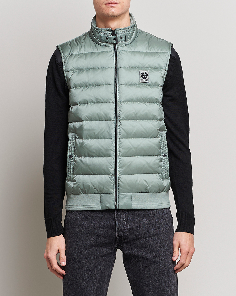 Uomini | Gilet | Belstaff | Circuit Padded Gilet Steel Green