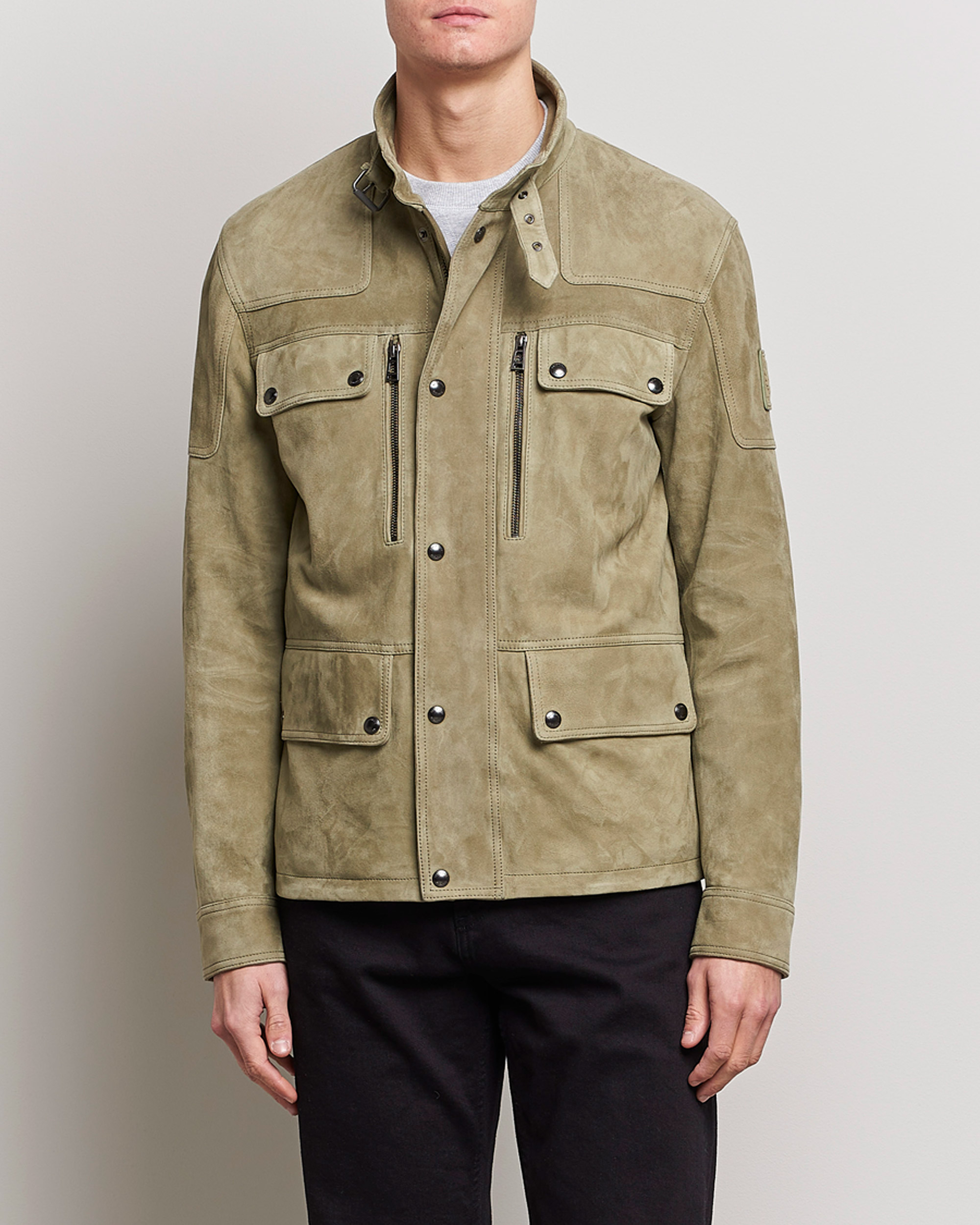 Uomini | Giacche | Belstaff | Dene Suede Field Jacket Aloe