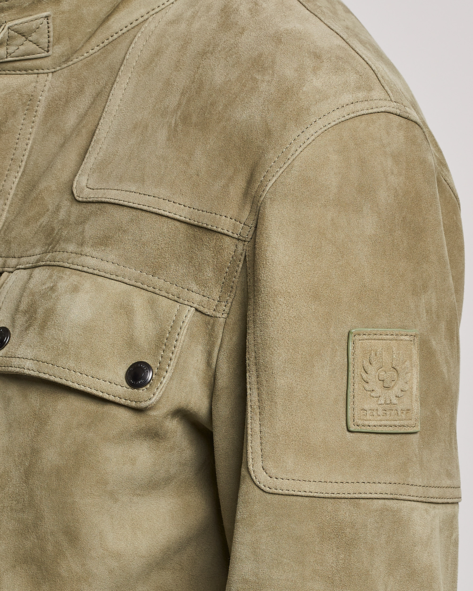 Uomini | Giacche | Belstaff | Dene Suede Field Jacket Aloe