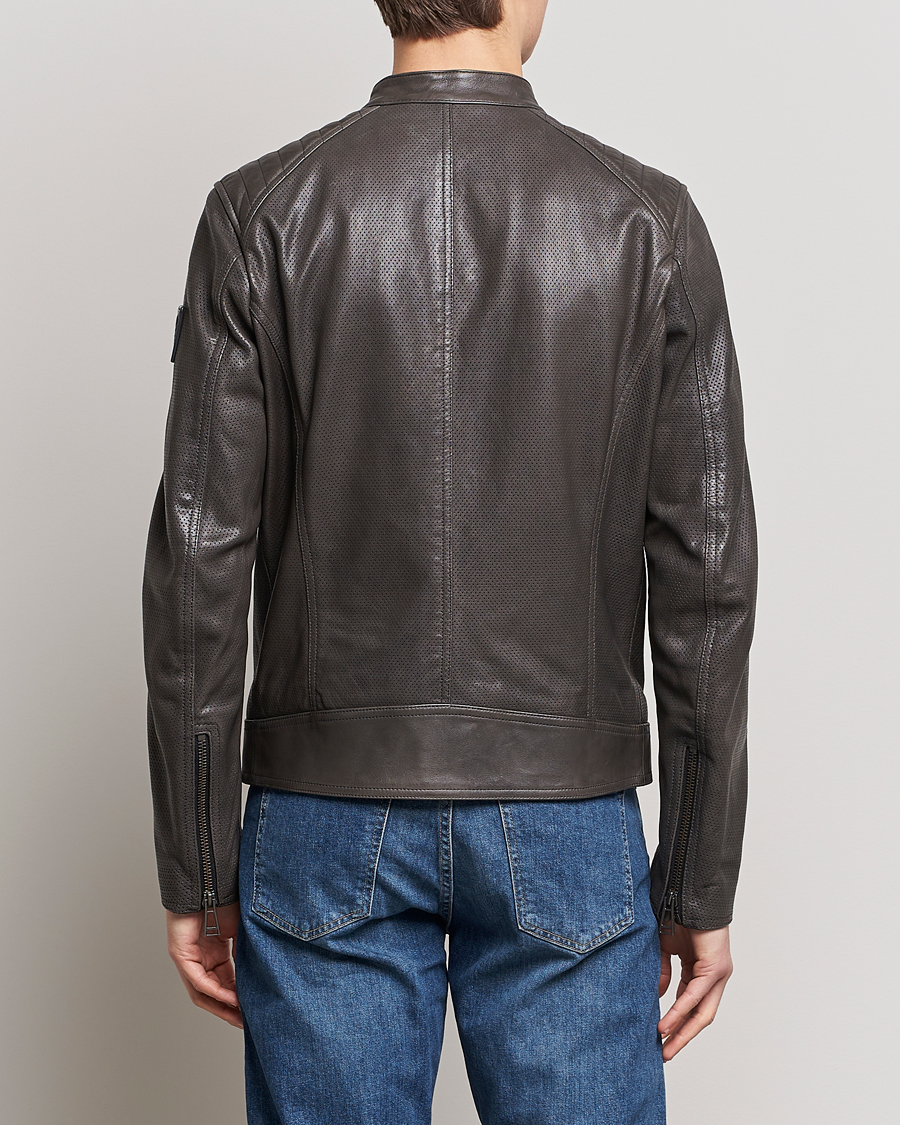 Uomini | Giacche | Belstaff | V Racer Air Leather Jacket Dark Grey