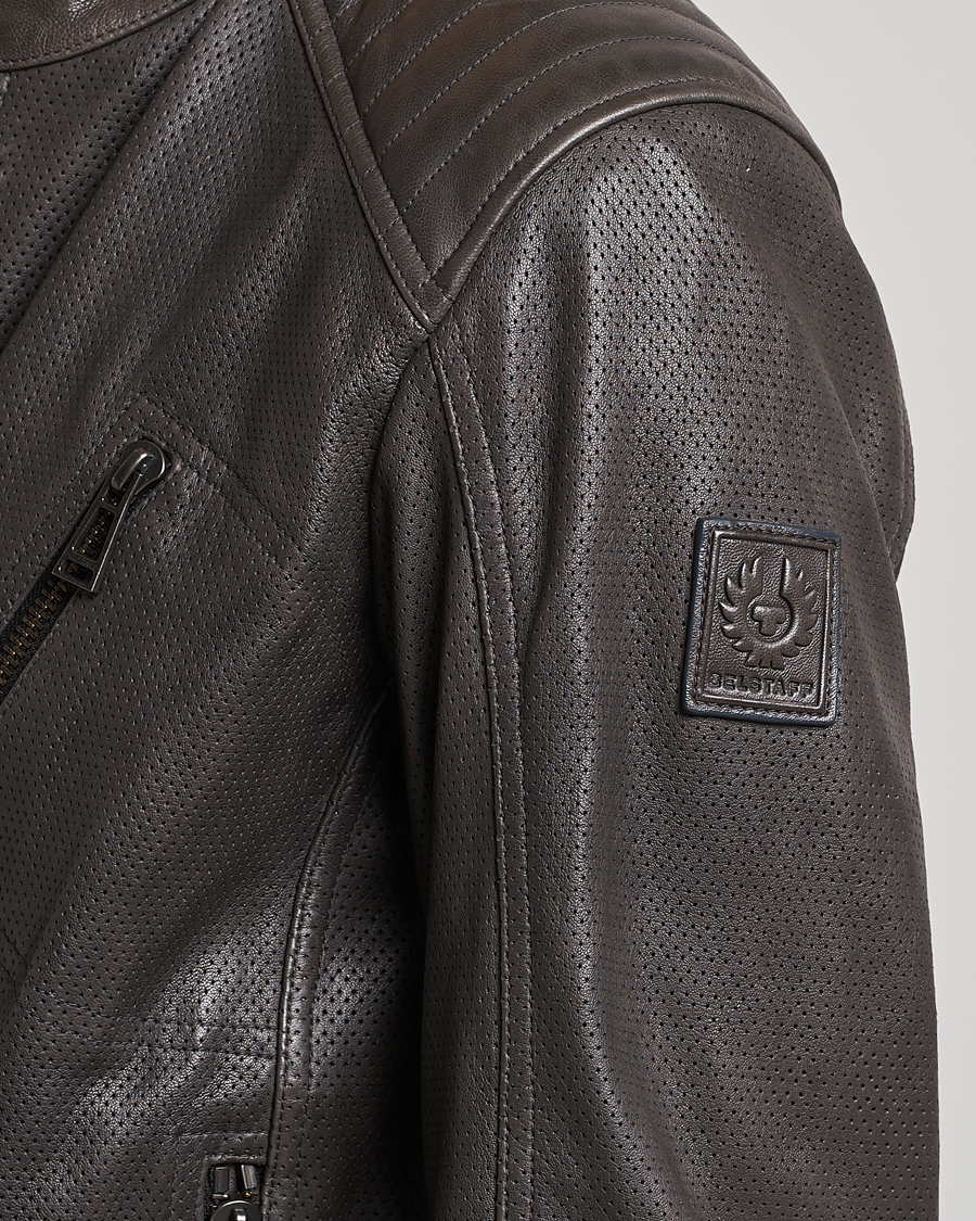 Uomini | Giacche | Belstaff | V Racer Air Leather Jacket Dark Grey
