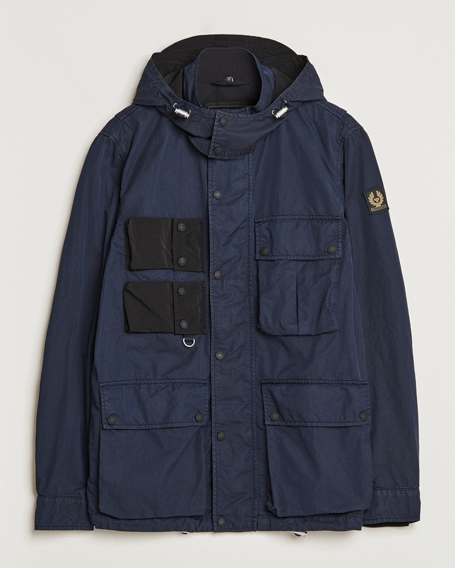 Uomini | Giacche | Belstaff | Deploy Cotton/Nylon Field Jacket Dark Ink/Black