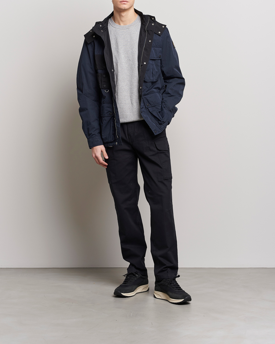 Uomini | Giacche | Belstaff | Deploy Cotton/Nylon Field Jacket Dark Ink/Black
