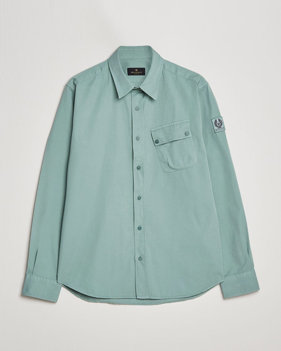 Uomini | Camicie | Belstaff | Pitch Cotton Pocket Shirt Steel Green