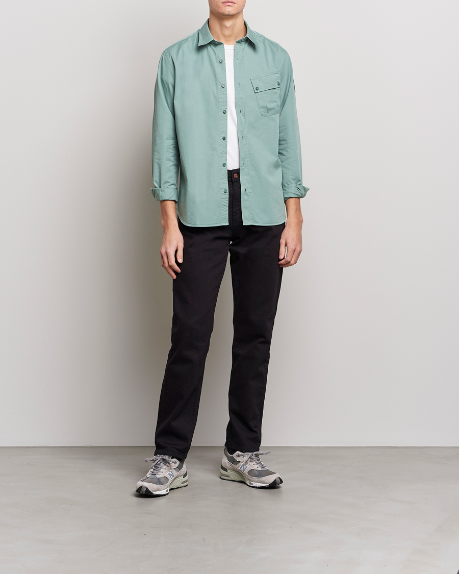 Uomini | Camicie | Belstaff | Pitch Cotton Pocket Shirt Steel Green