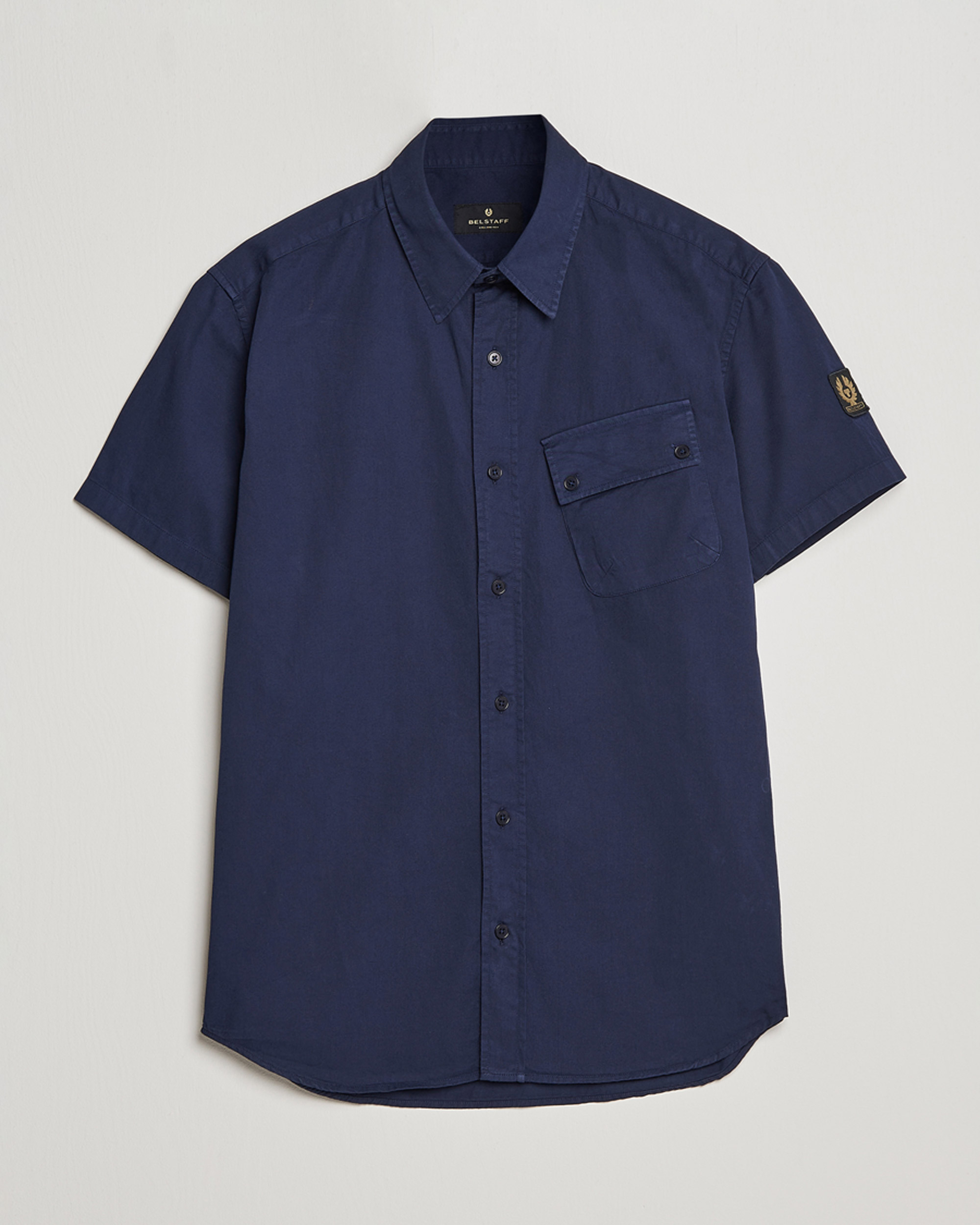 Uomini | Camicie | Belstaff | Short Sleeve Pitch Shirt Neep Navy