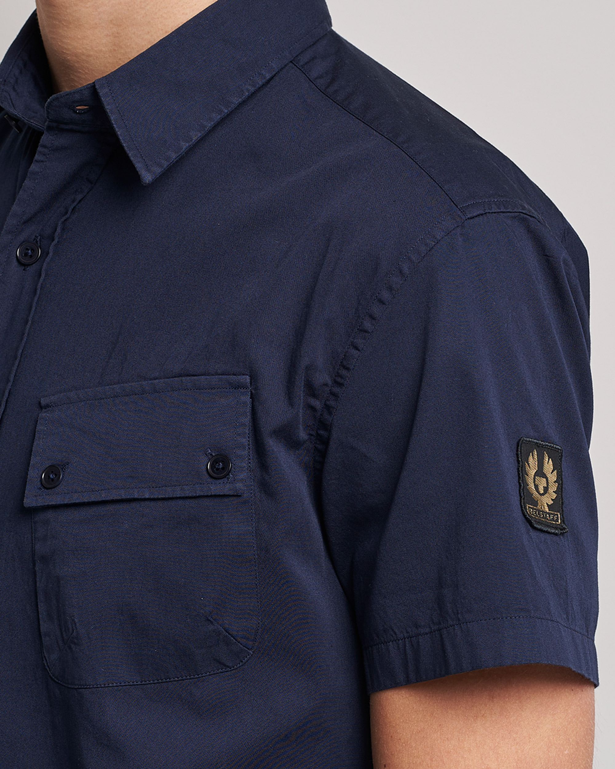 Uomini | Camicie | Belstaff | Short Sleeve Pitch Shirt Neep Navy