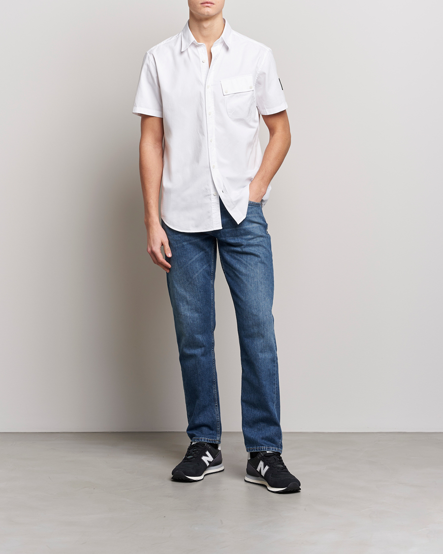 Uomini | Camicie | Belstaff | Short Sleeve Pitch Shirt White