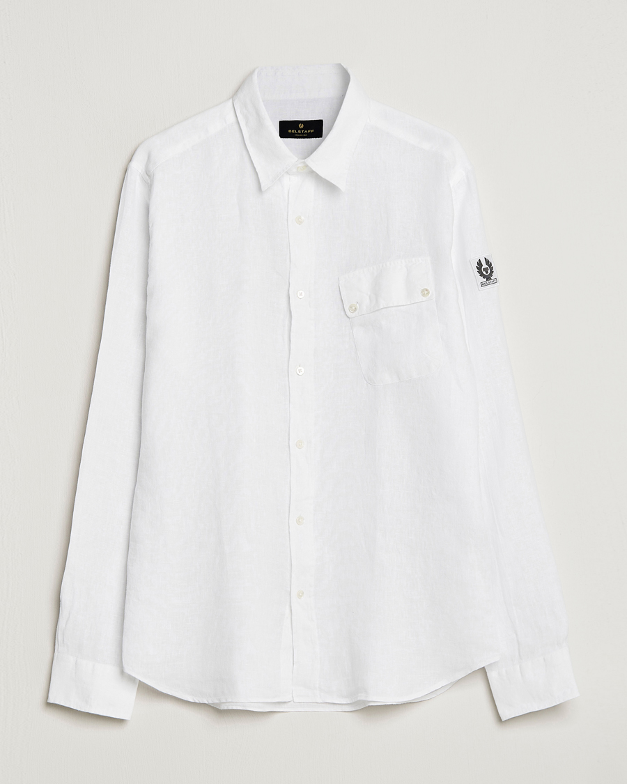 Uomini | Camicie | Belstaff | Pitch Linen Pocket Shirt White