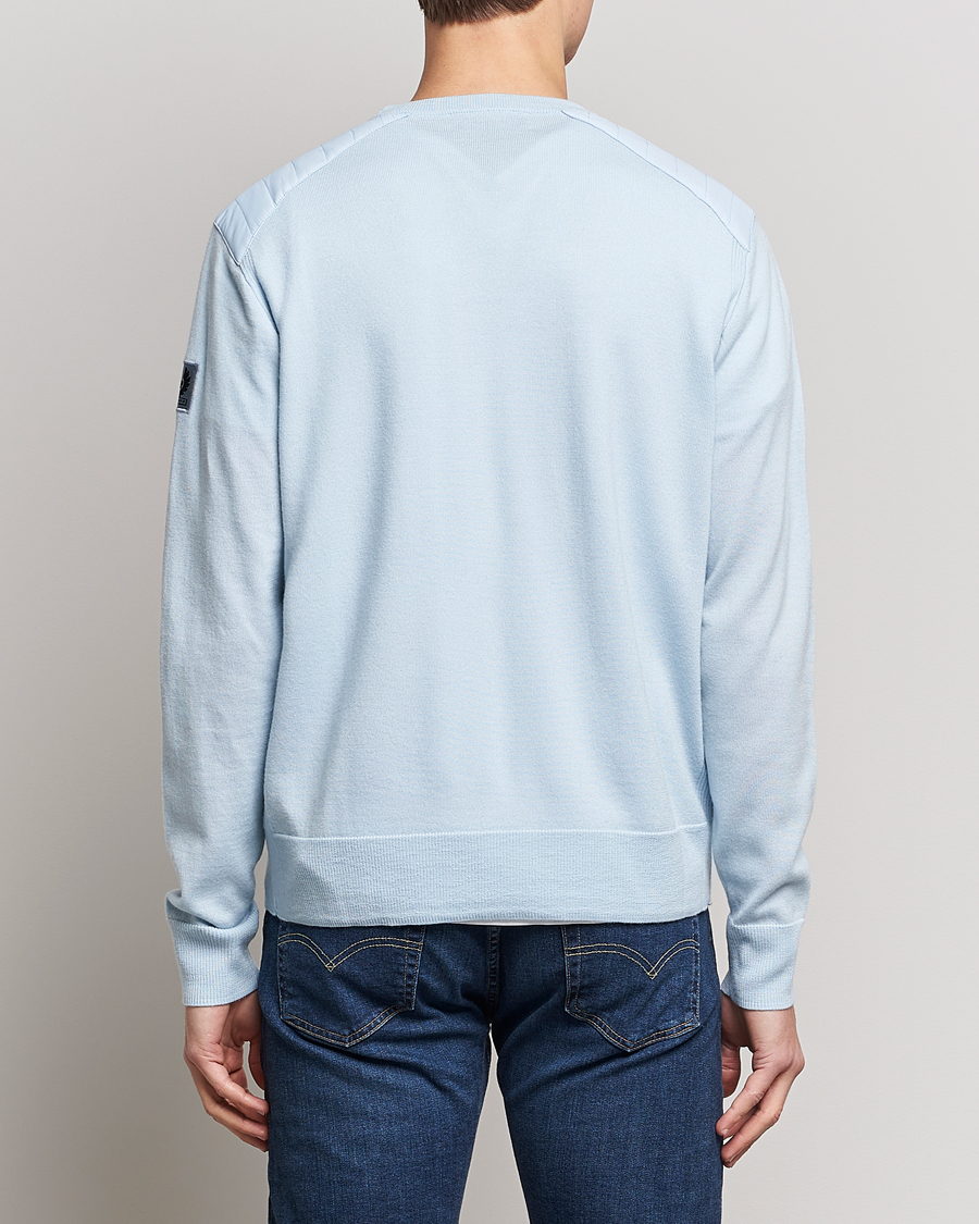 Uomini | Maglieria | Belstaff | Kerrigan Crew Neck Merino Sweatshirt Sky Blue