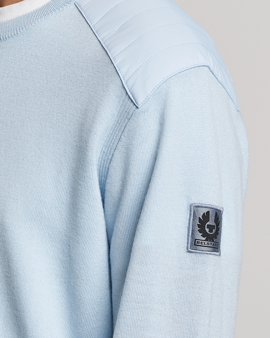 Uomini | Maglieria | Belstaff | Kerrigan Crew Neck Merino Sweatshirt Sky Blue