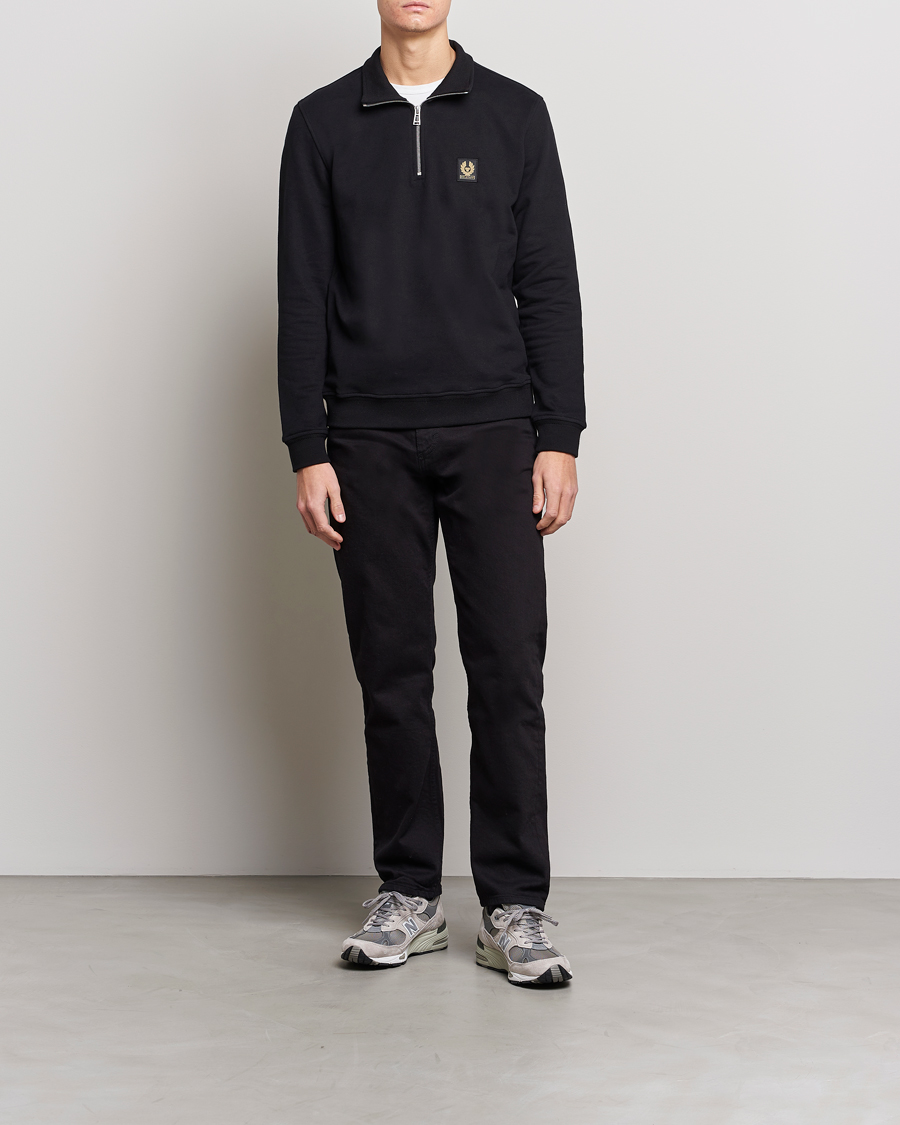 Uomini | Maglieria | Belstaff | Signature Half Zip Sweatshirt Black