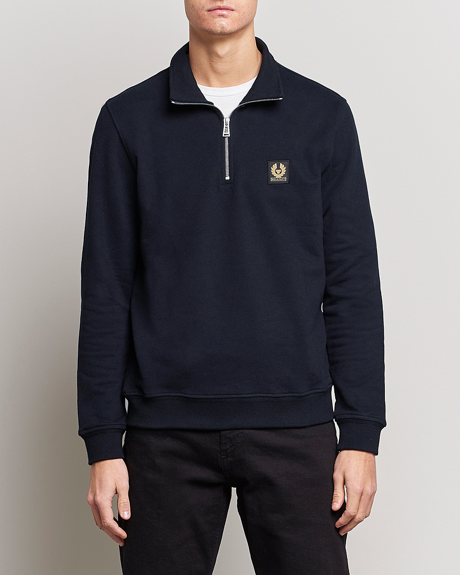 Uomini | Maglieria | Belstaff | Signature Half Zip Sweatshirt Dark Ink