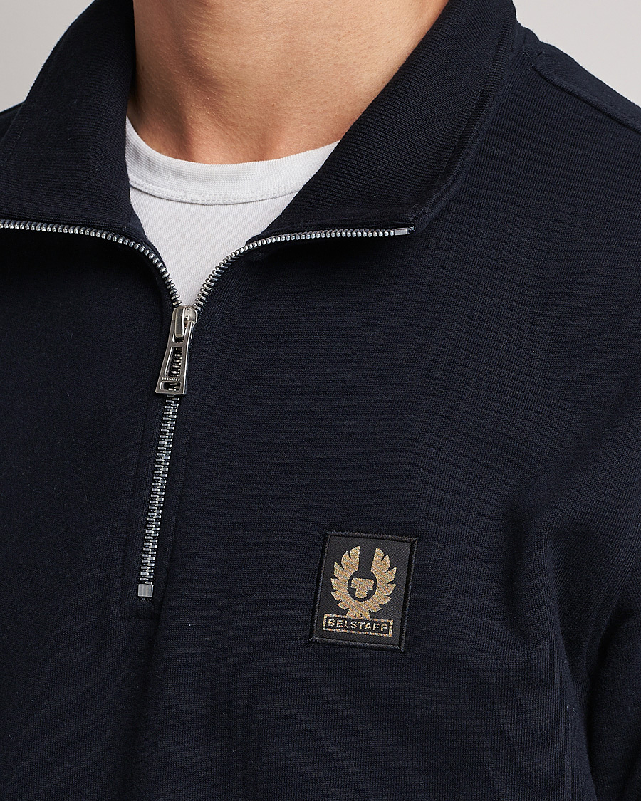 Uomini | Maglieria | Belstaff | Signature Half Zip Sweatshirt Dark Ink