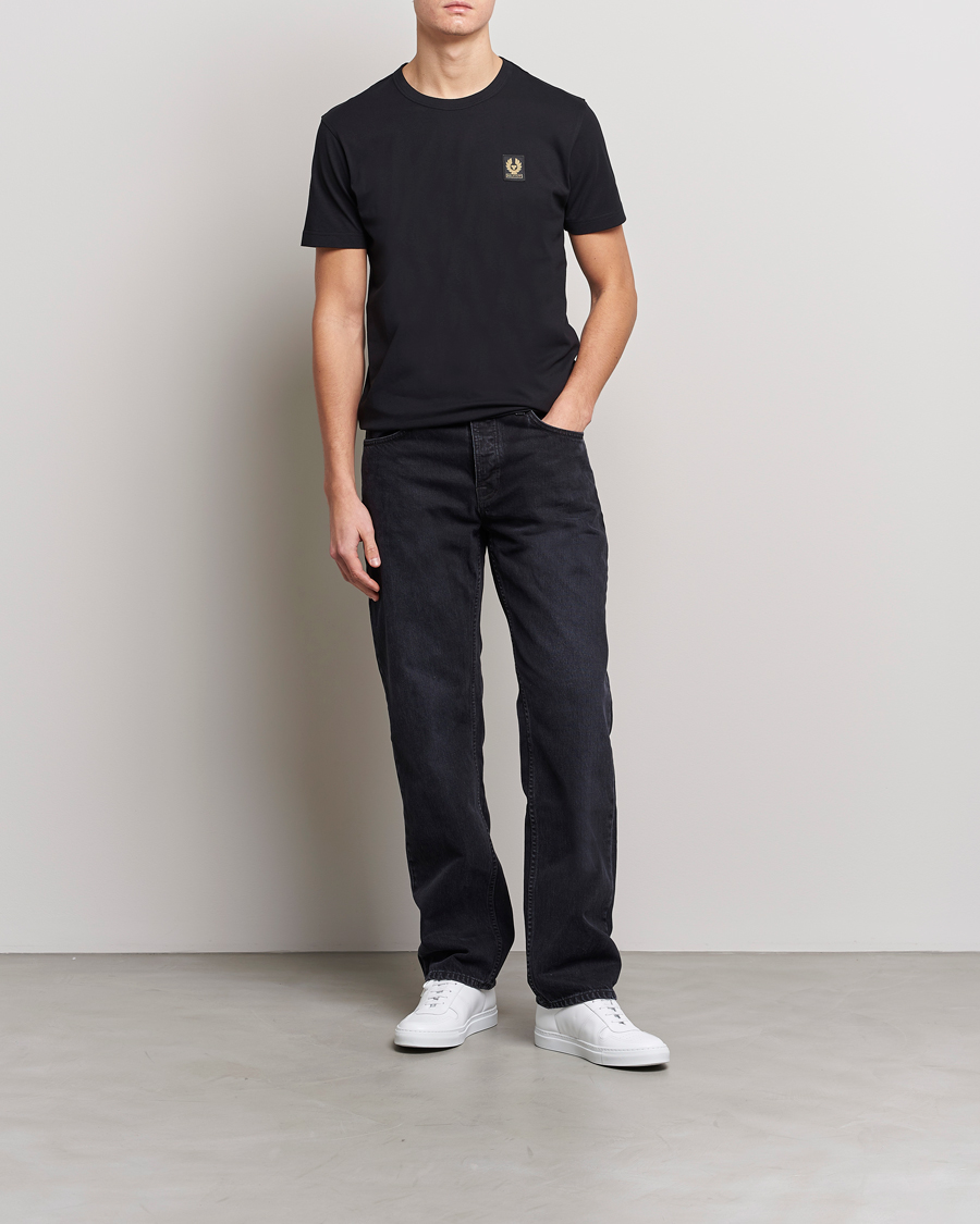 Uomini | T-shirt | Belstaff | Cotton Logo T-Shirt BLACK