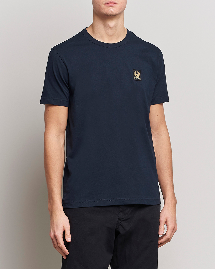 Uomini | T-shirt | Belstaff | Cotton Logo T-Shirt Dark Ink