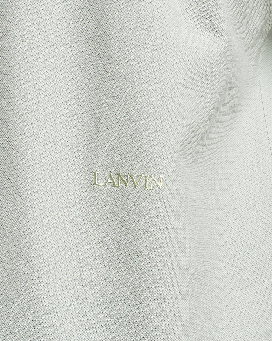 Uomini | Polo | Lanvin | Embroidered Logo Polo Shirt Sage