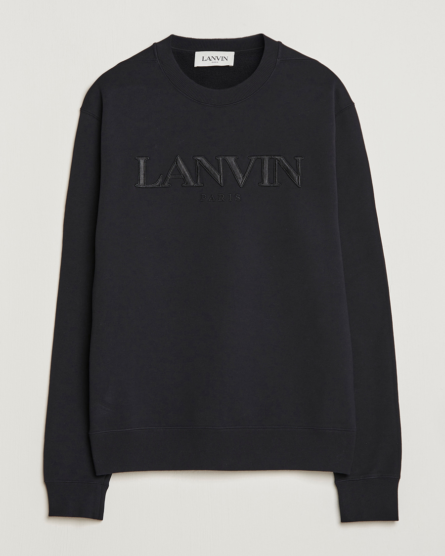 Uomini | Maglieria | Lanvin | Logo Embroidered Sweatshirt Black