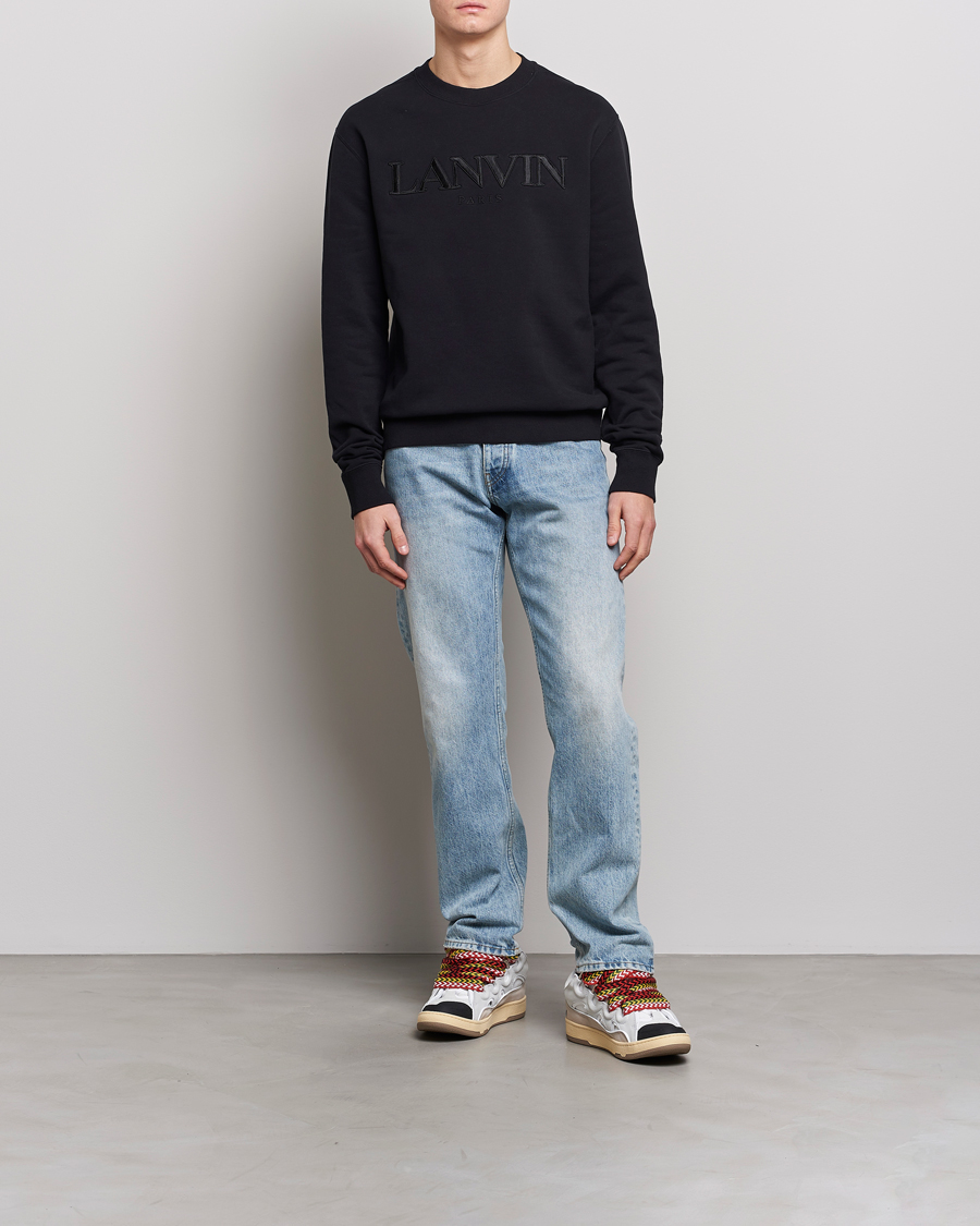 Uomini | Maglieria | Lanvin | Logo Embroidered Sweatshirt Black