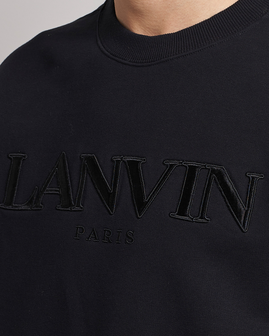 Uomini | Maglieria | Lanvin | Logo Embroidered Sweatshirt Black