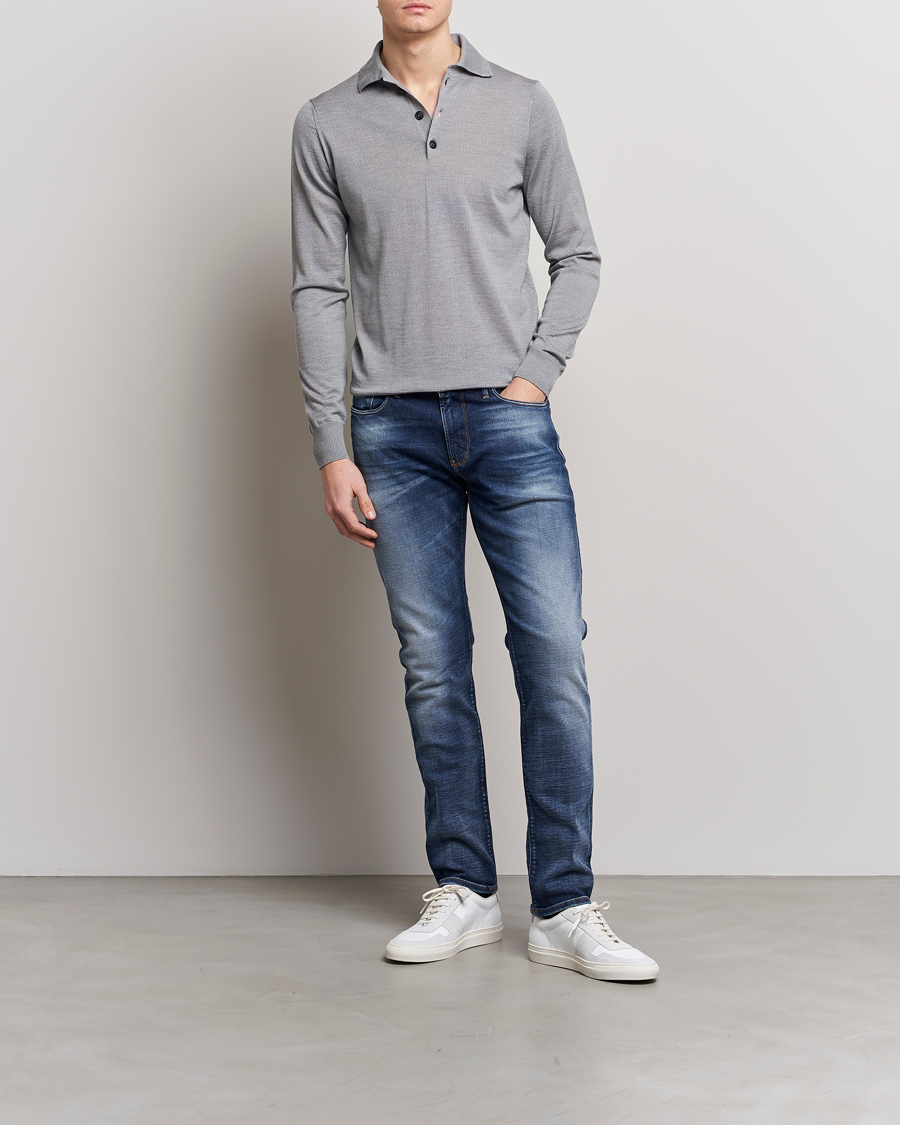 Uomini | Maglieria | Emporio Armani | Knitted Merino Pique Grey