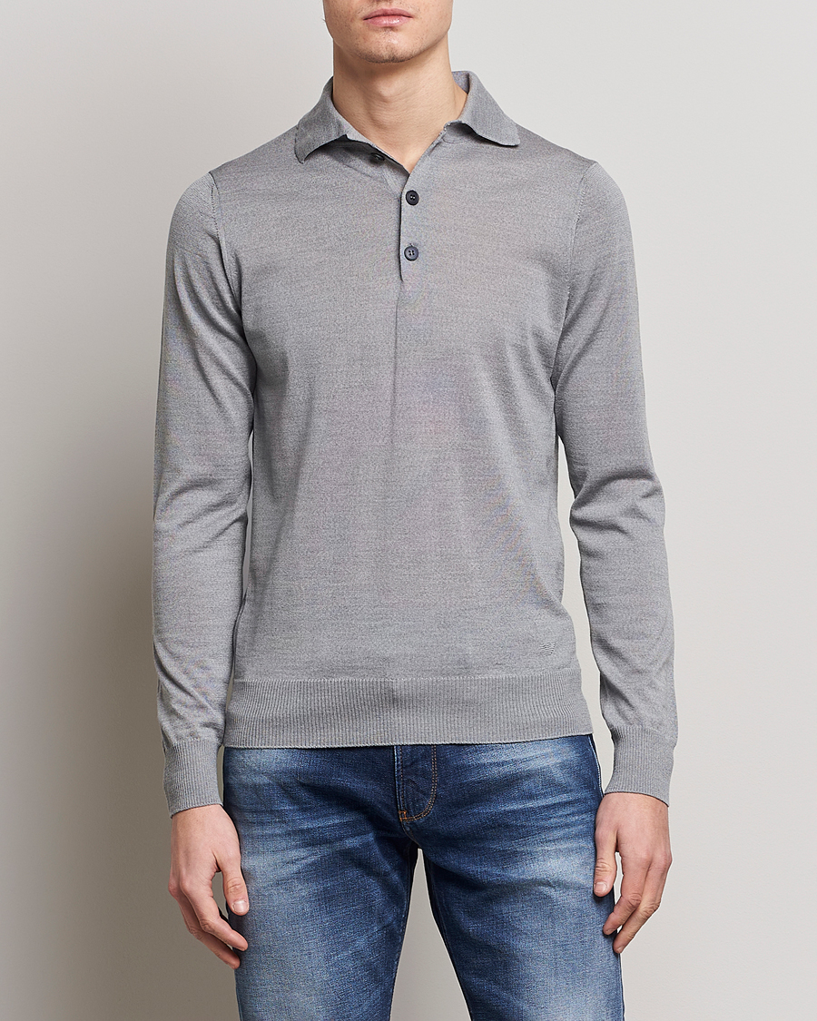Uomini | Maglieria | Emporio Armani | Knitted Merino Pique Grey