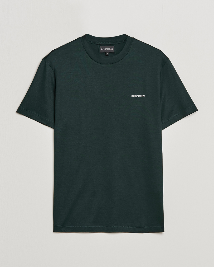 Uomini | T-shirt | Emporio Armani | Tencel T-Shirt Green
