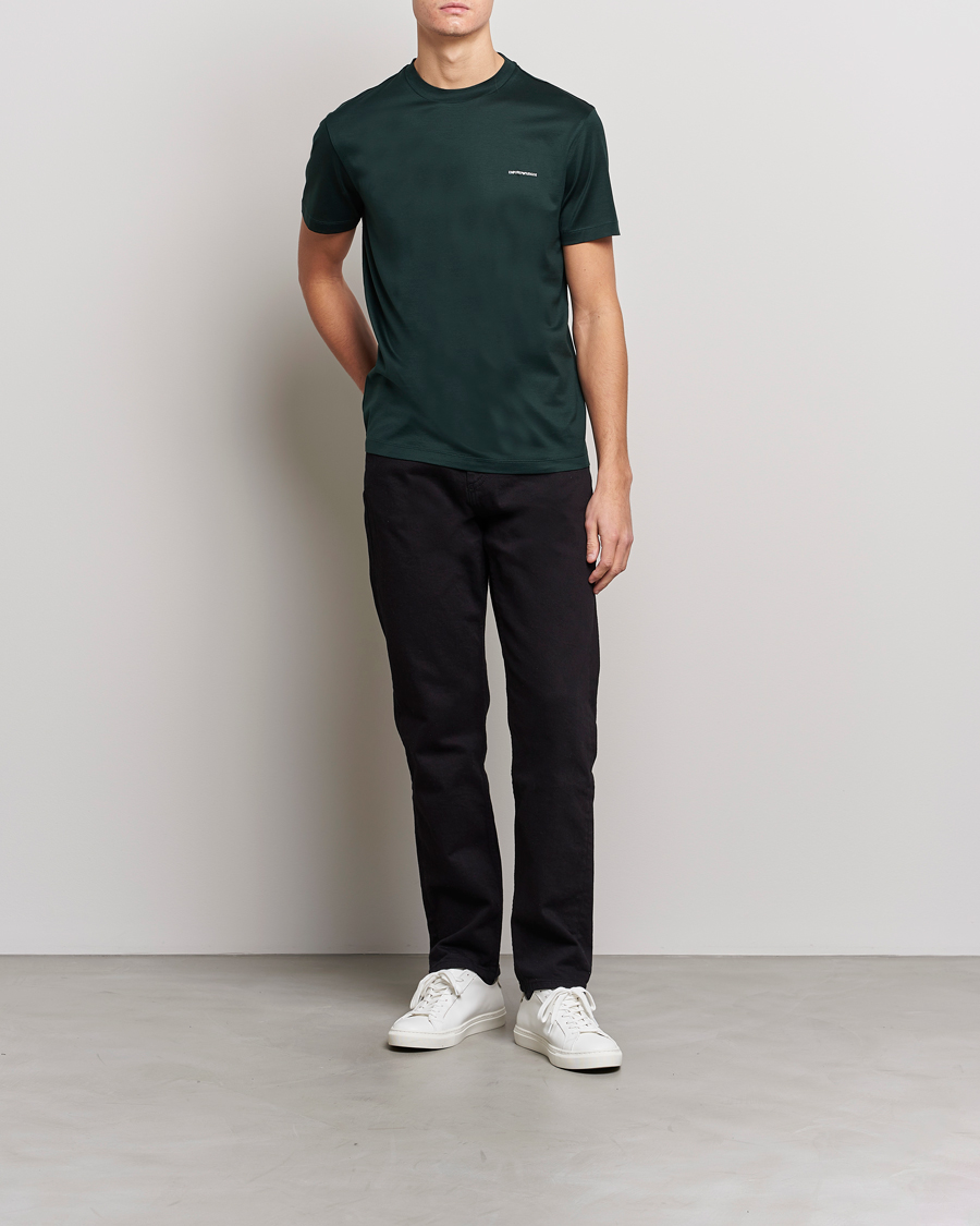 Uomini | T-shirt | Emporio Armani | Tencel T-Shirt Green