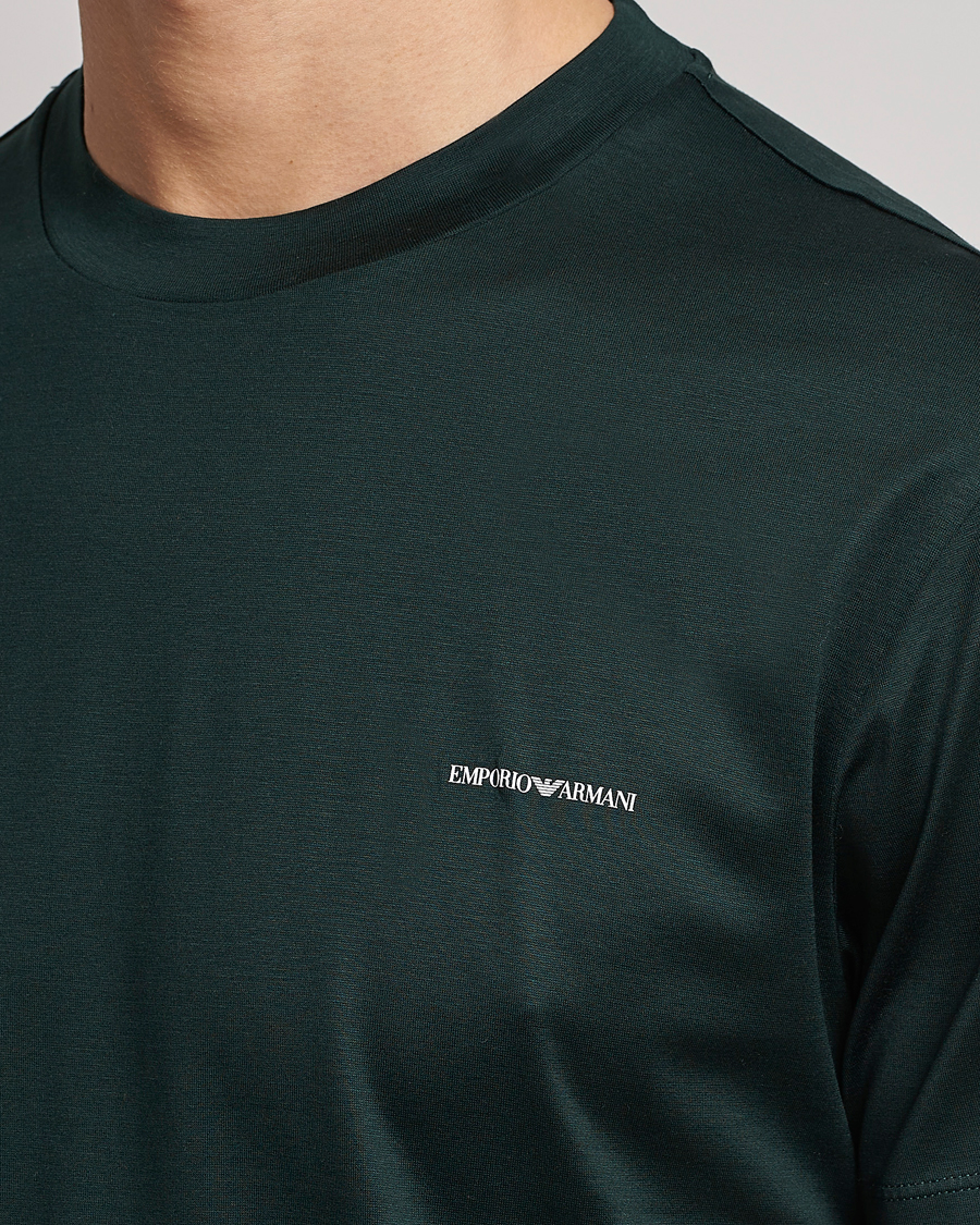 Uomini | T-shirt | Emporio Armani | Tencel T-Shirt Green