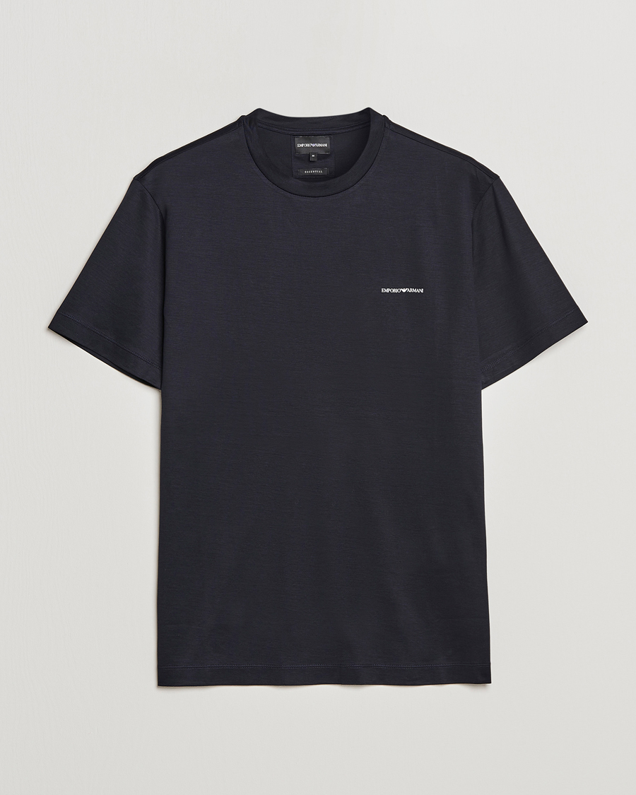 Uomini | T-shirt | Emporio Armani | Tencel T-Shirt Navy