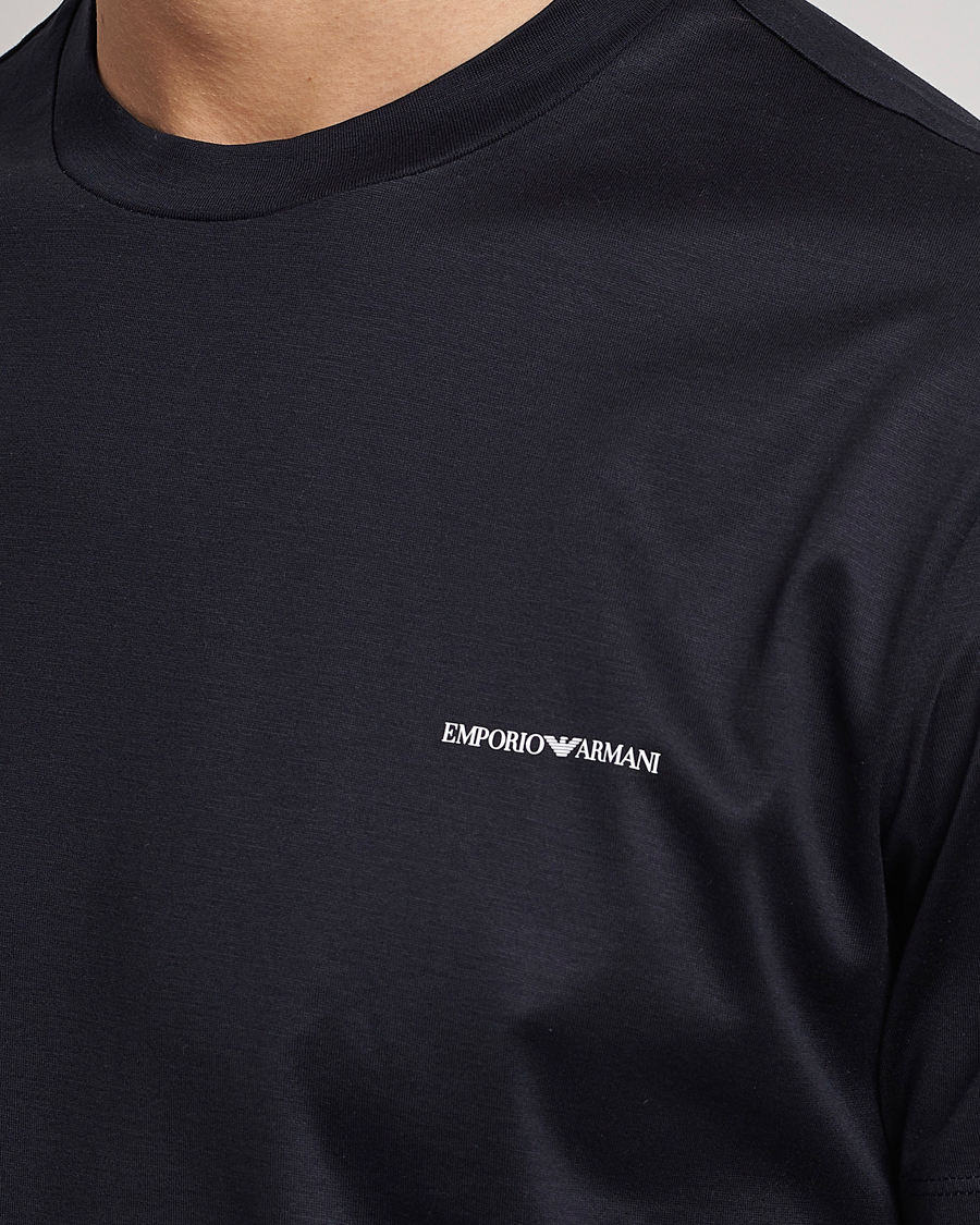 Uomini | T-shirt | Emporio Armani | Tencel T-Shirt Navy