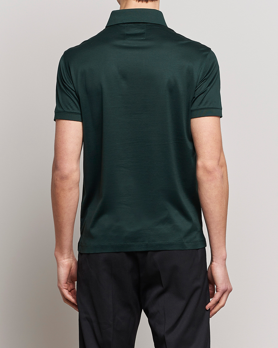 Uomini | Polo | Emporio Armani | Cotton Tencel Polo Green