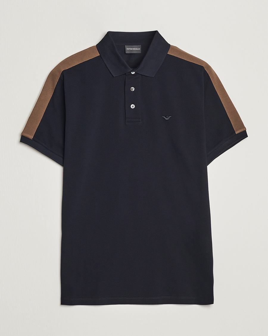 Uomini | Polo | Emporio Armani | Mercerized Cotton Polo Navy