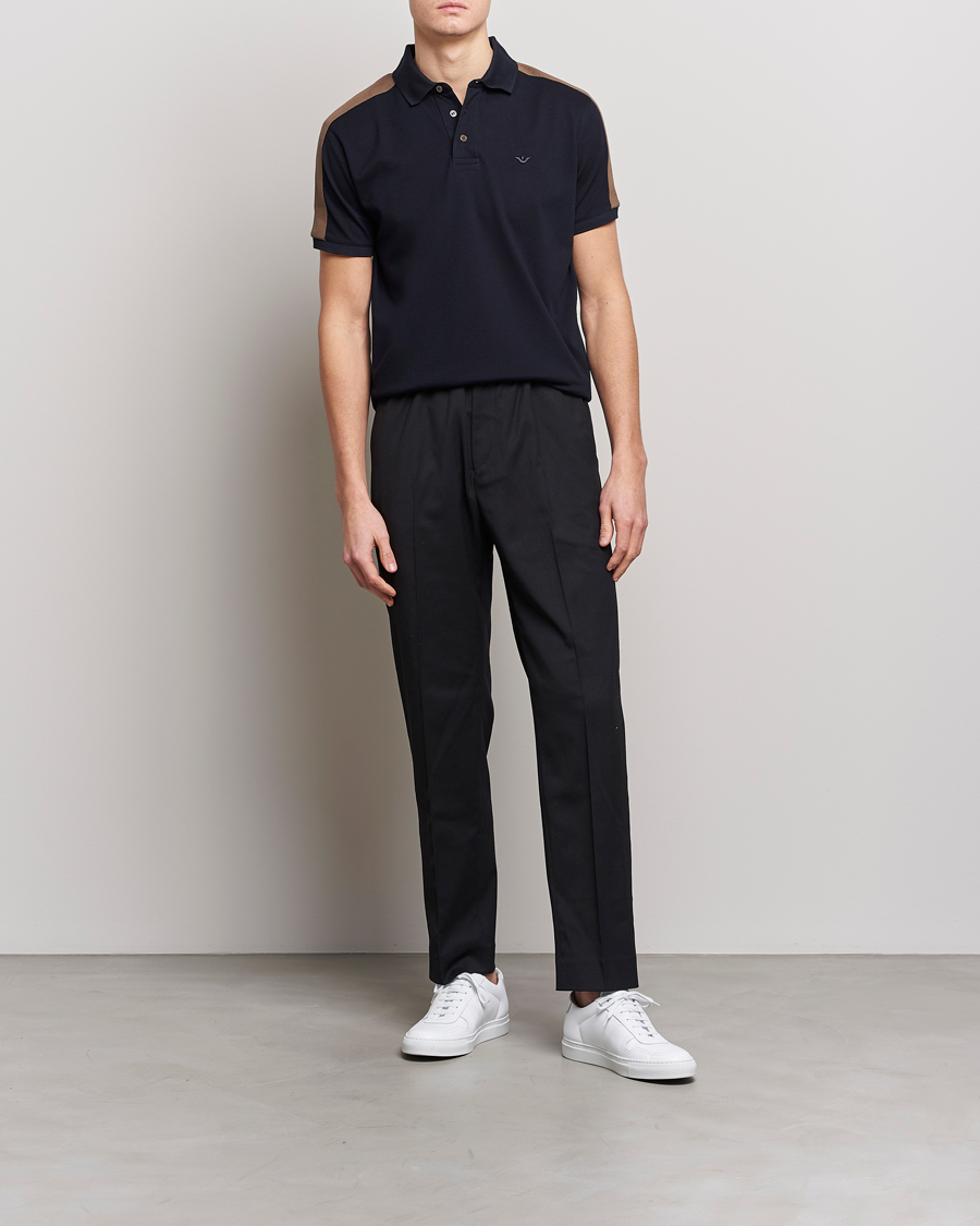 Uomini | Polo | Emporio Armani | Mercerized Cotton Polo Navy