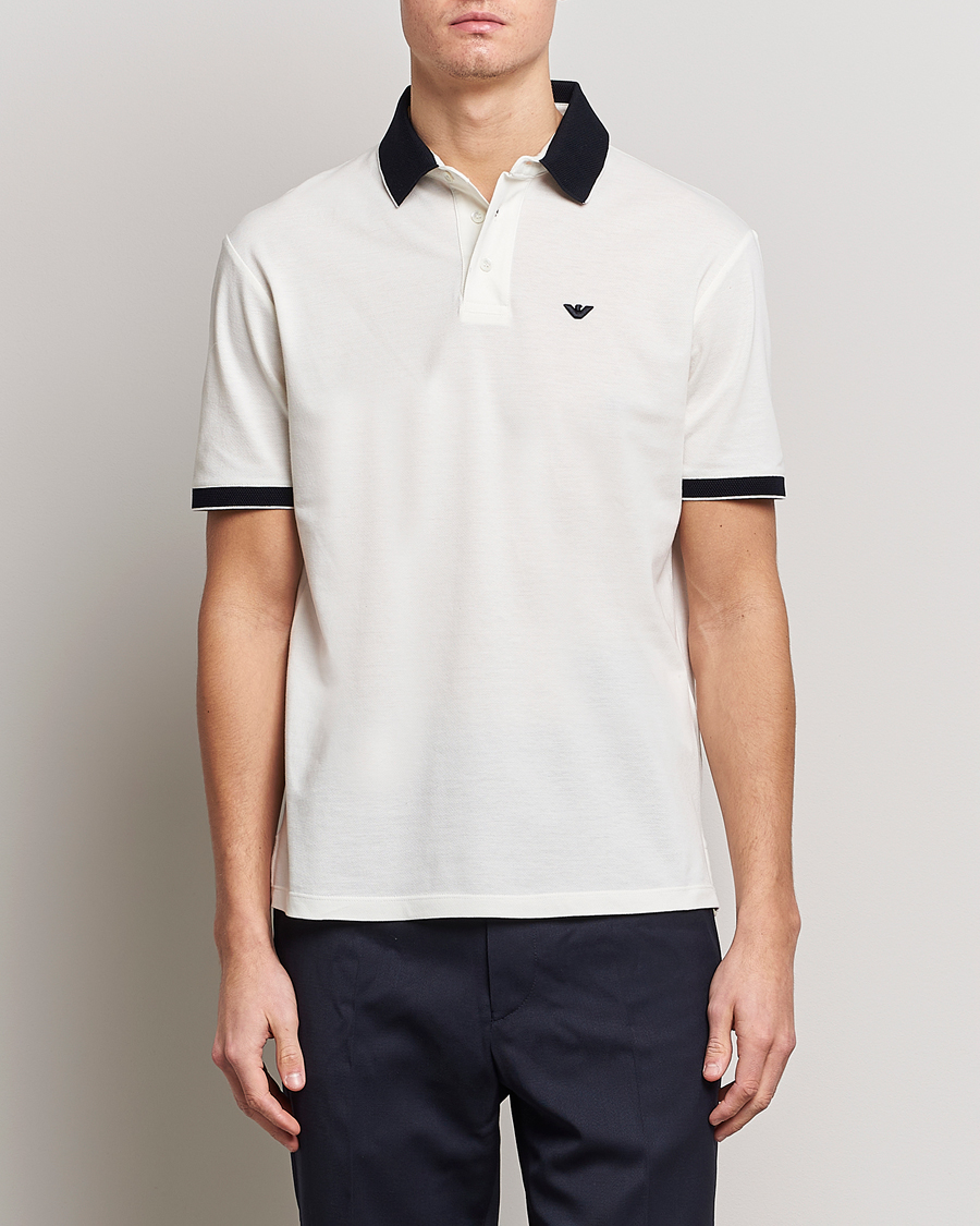 Uomini | Polo | Emporio Armani | Contrast Polo White