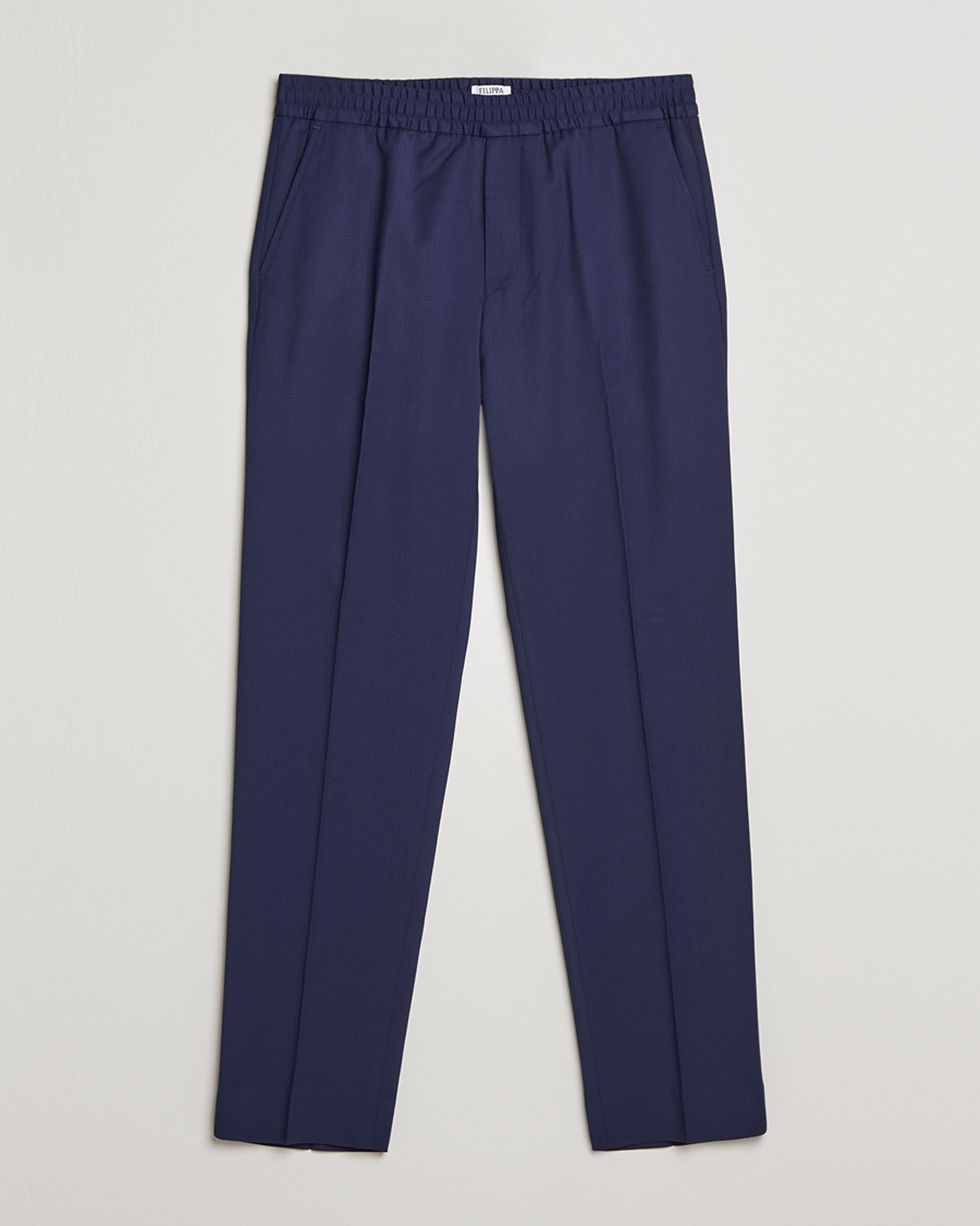 Uomini | Pantaloni | Filippa K | Relaxed Terry Wool Trousers French Navy
