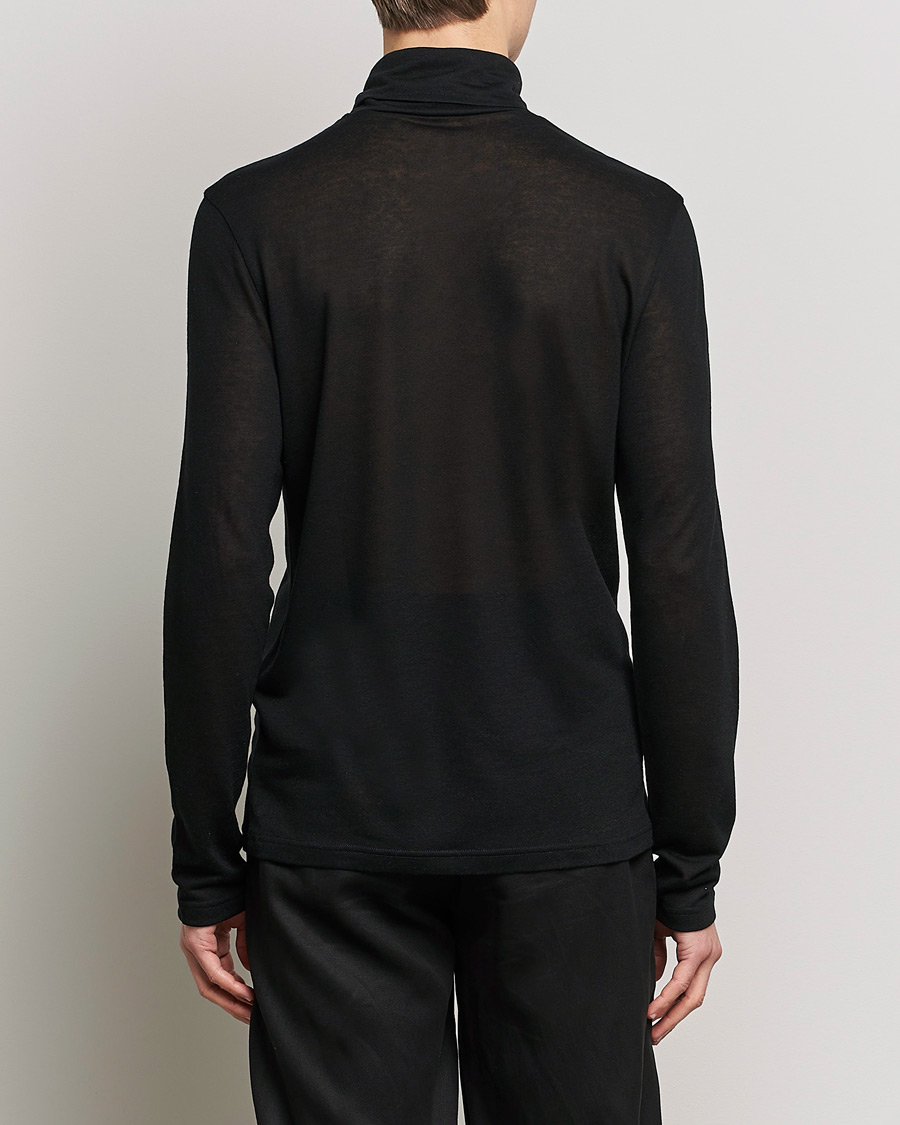 Uomini | Maglieria | Filippa K | Jersey Lyocell Turtleneck Black
