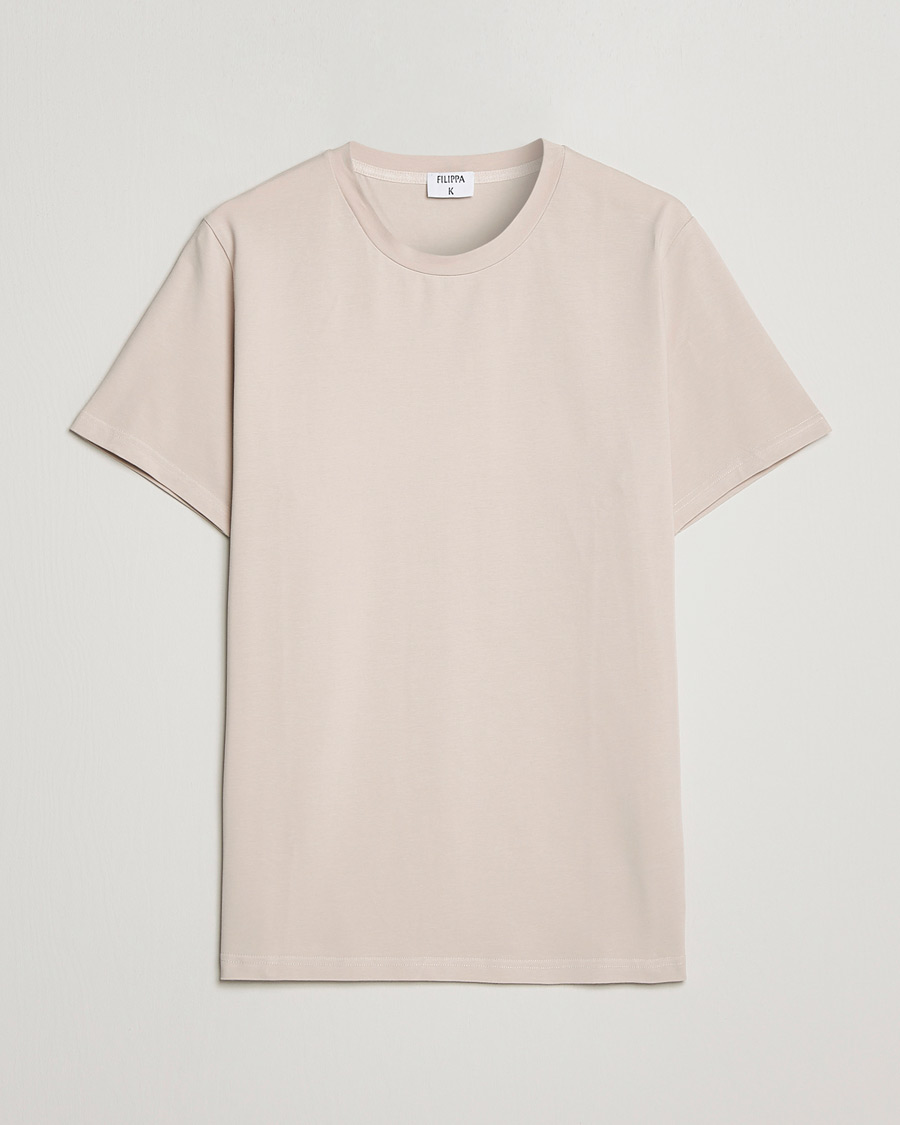 Uomini | T-shirt | Filippa K | Stretch Cotton Tee Sand