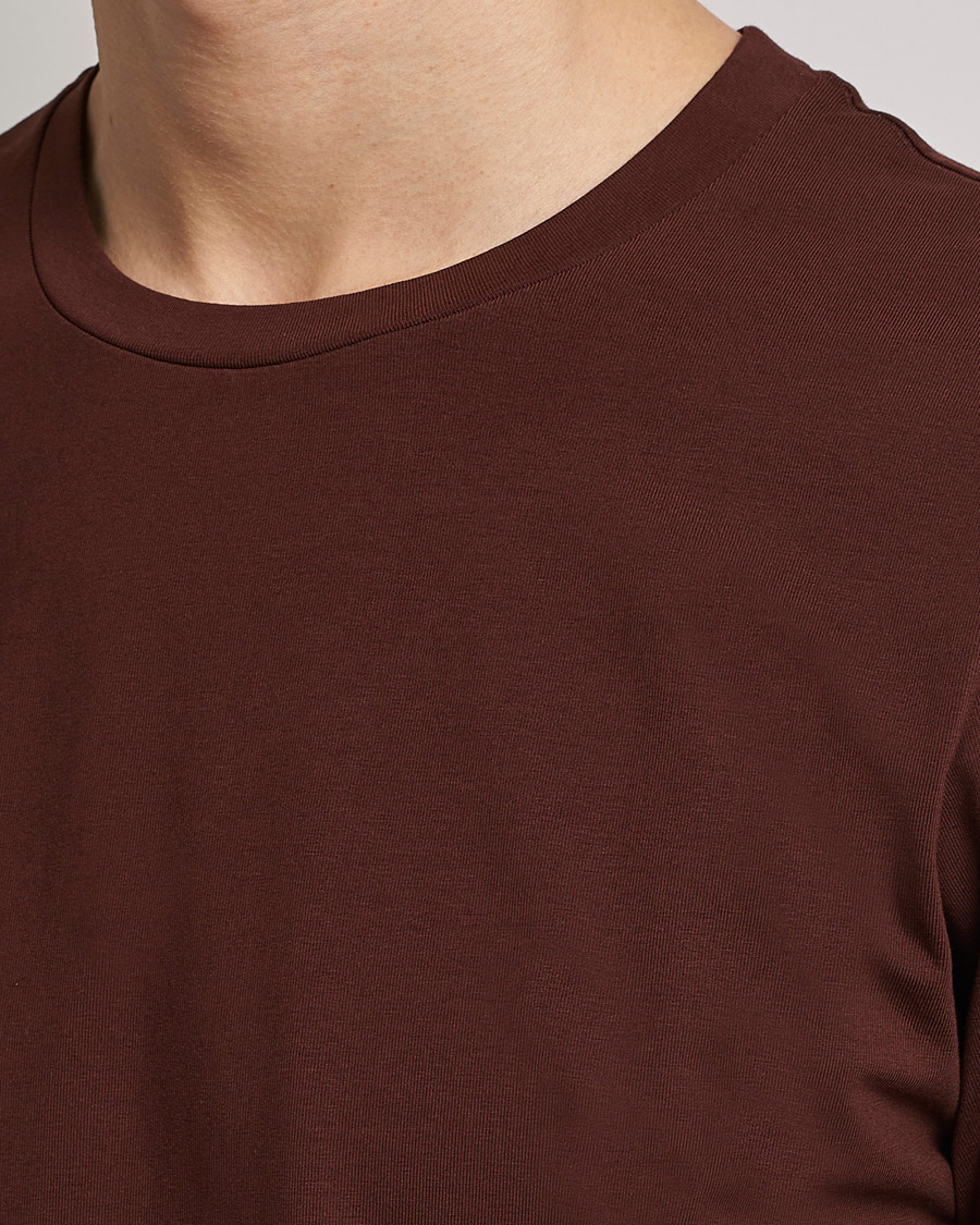Uomini | T-shirt | Filippa K | Stretch Cotton Tee Brown