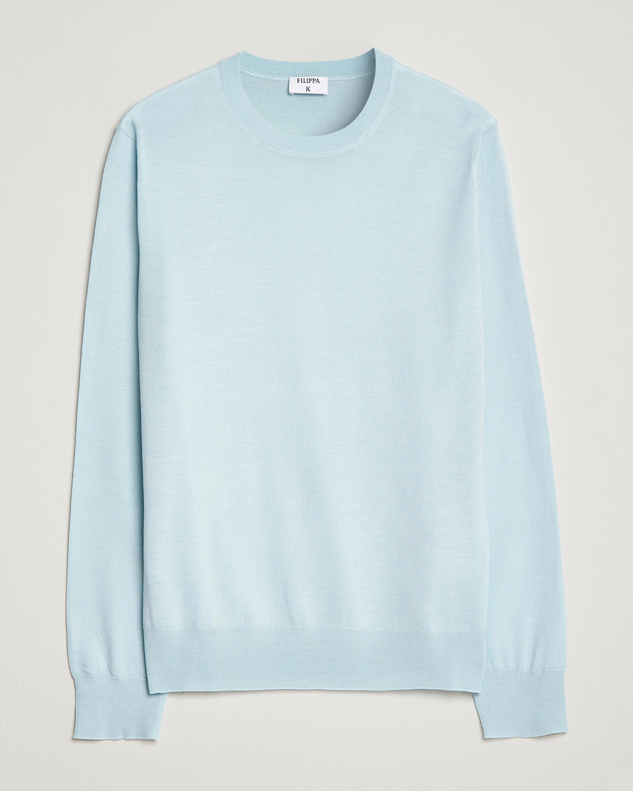 Uomini | Maglieria | Filippa K | Merino Sweater Aqua