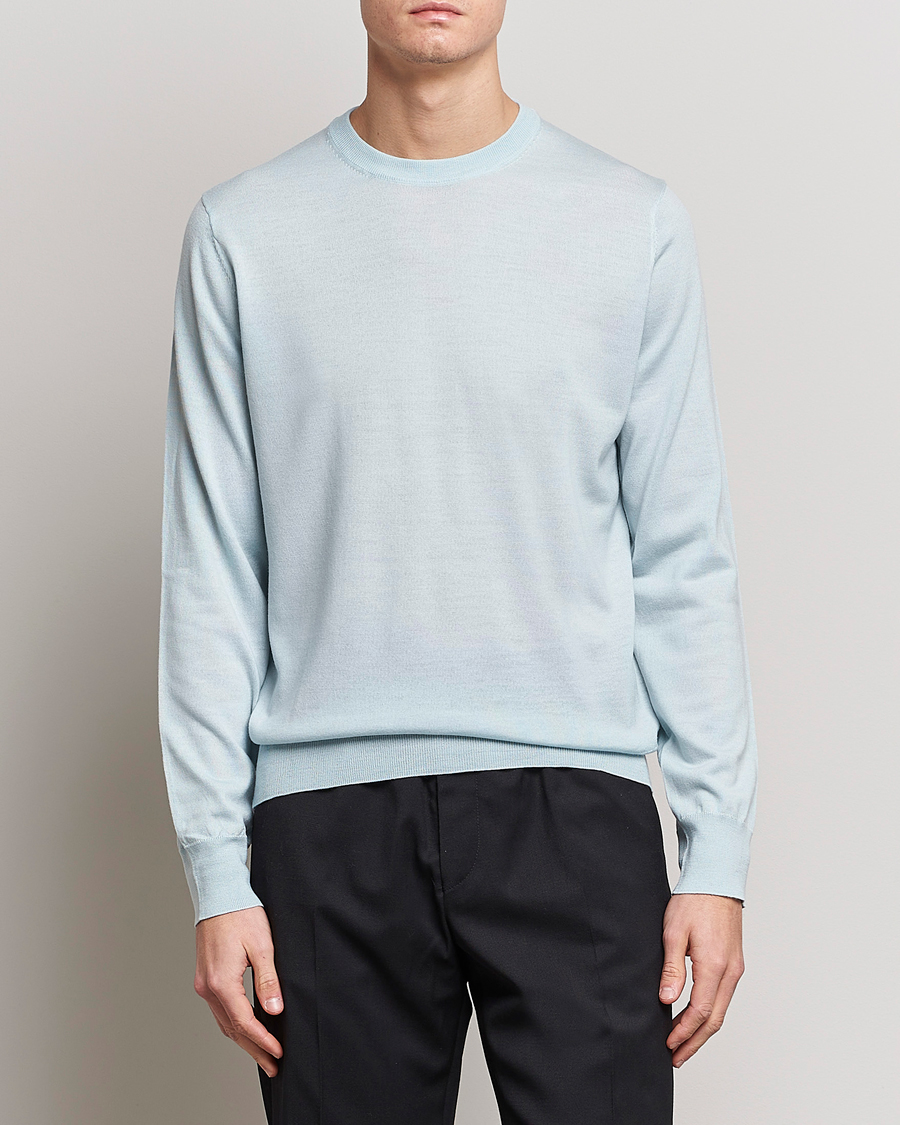Uomini | Maglieria | Filippa K | Merino Sweater Aqua