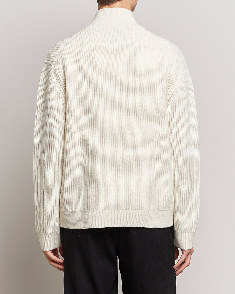 Uomini | Maglieria | Filippa K | Half Zip Sweater Off White