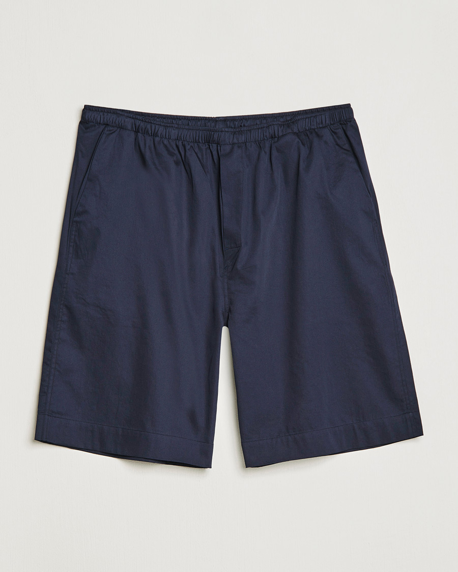 Uomini | Pantaloncini | Filippa K | Cotton Lounge Shorts Night Blue