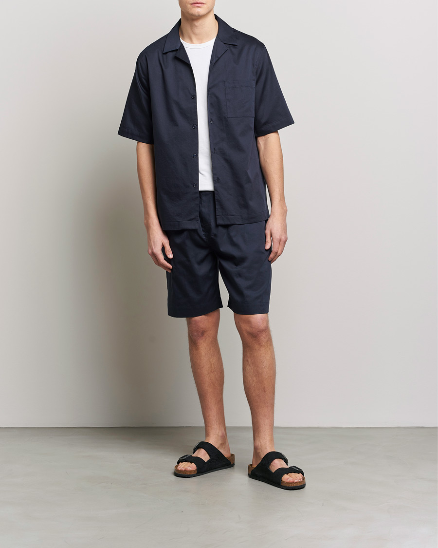 Uomini | Pantaloncini | Filippa K | Cotton Lounge Shorts Night Blue