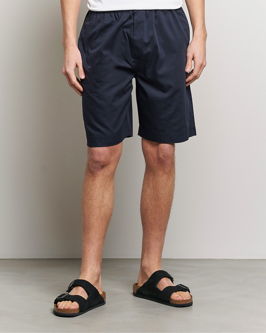 Uomini | Pantaloncini | Filippa K | Cotton Lounge Shorts Night Blue