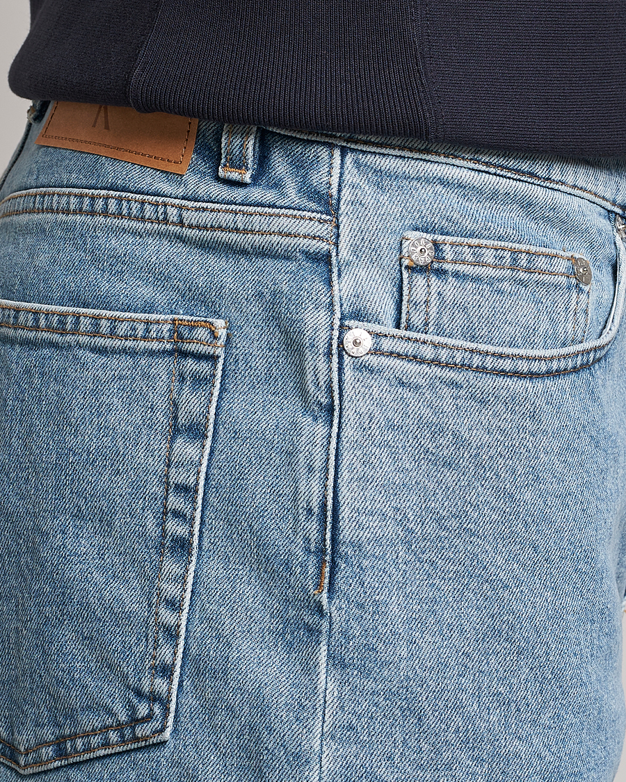 Uomini | Pantaloncini | Filippa K | Bermuda Denim Shorts Allover Stone